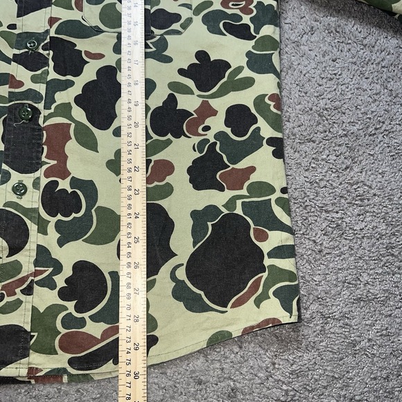 Vintage Walls Duck Camo Button Up Shirt Sz Men's L USA Made Hunting Fishing 80s - Picture 4 of 6